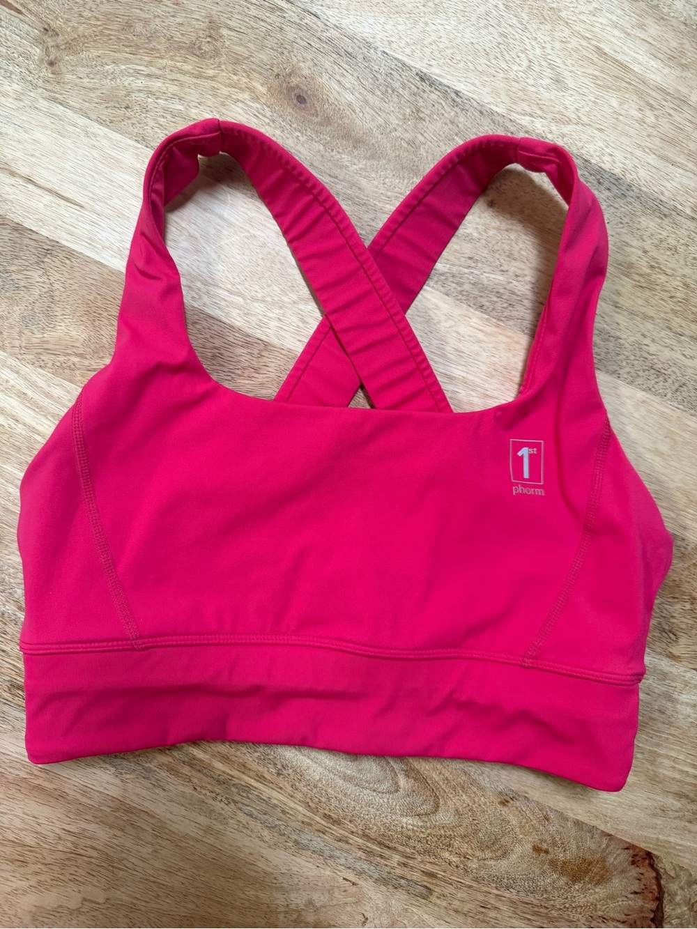 1st Phorm Women's Pink Cross-Back Support Sports Bra